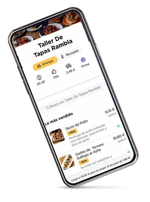 Mobile image with delivery app